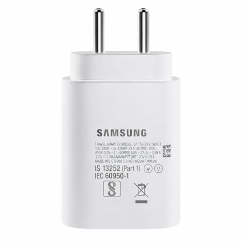 Image of Sam, 25W PD 3.0 Type C Superfast Charger Adapter USB-C Quick Adaptor Compatible with Galaxy S25|S24,Ultra,M36|M06|F06|M17M16|F16|A17|M05,M35|F06,A06|A16|A55|A56|M55s|M07|Tab S10 Ultra|A9+