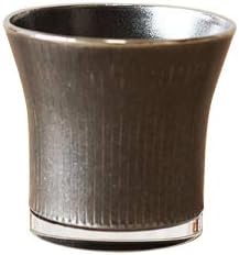 Sasage Industry SS-009 Sake Cup Black 1.3 fl oz (37 cc), Stainless Steel, Compatible with Sake, Enjoy Sake, For Sake