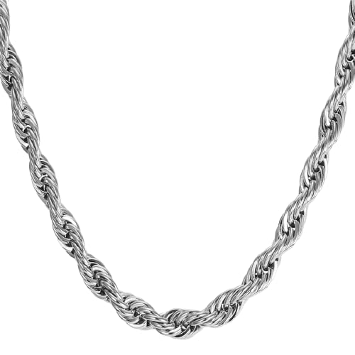 Trending in Fashion Jewellery - Thick Rope Neck Chain for Men and Boys. This White in Color Rope Chain suitable for all genders. A unisex product, Best gift for your boyfriend or husband-picture-22