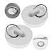 Produktbild Universal Stöpsel, 2 Stück, in Weiss, Ø 45.5 auf 40 mm Oberseite auf Unterseite, Gummi Ablauf Stopfen für 1 5/8" Zoll Ventiloberteile, Abflussstöpsel Waschbecken, Waschbeckenstöpsel, Badewannenstöpsel