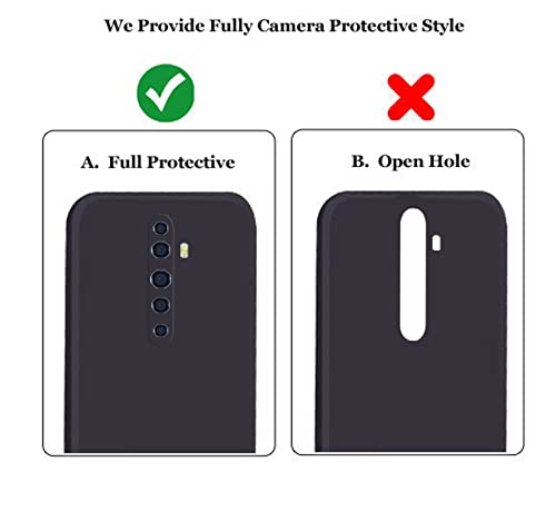 Image of A rtistque Liquid TPU Silicone Matte Shockproof Flexible with Camera Protection Soft Back Cover Case for Oppo Reno 2Z / Oppo Reno 2F - Black