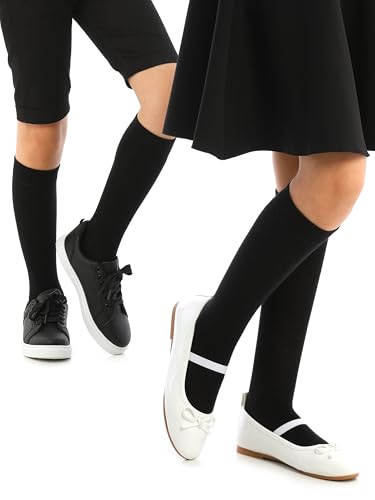 Image of Knee High Socks for Girls Boys Toddlers, Unisex Little Kids, Soft, Long School Uniform Socks 3-14 Years Old, 3 6 9 Pairs