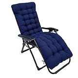 Liegenauflage, Auflage Gartenliege, Hochlehner Auflage, Anti-Rutsch Stuhlkissen Sitzkissen, 8cm Extra Dicke Schaukelstuhl Sitzauflage mit Krawatte für Innen,Außen, Sonnenliege, Schaukstuhl (B)