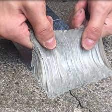 Image of OMEGA Butyl Adhesive Aluminium Waterproof Heavy Duty Leakage Repair Flashing Tape, Roll for Roof, Water Tank, Pipe, Window, Gutter, Crack & Joint Sealing (100mm x 10mtr)