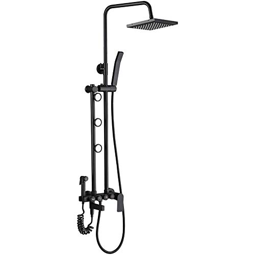 Ensemble de douche multifonction noir mat pour mitigeur eau chaude - 2