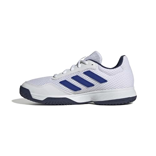 adidas Gamespec Kids Tennis Shoes, Scarpe Unisex-Bambini, Ftwr White/Lucid Blue/Dark Blue, 38 2/3 EU
