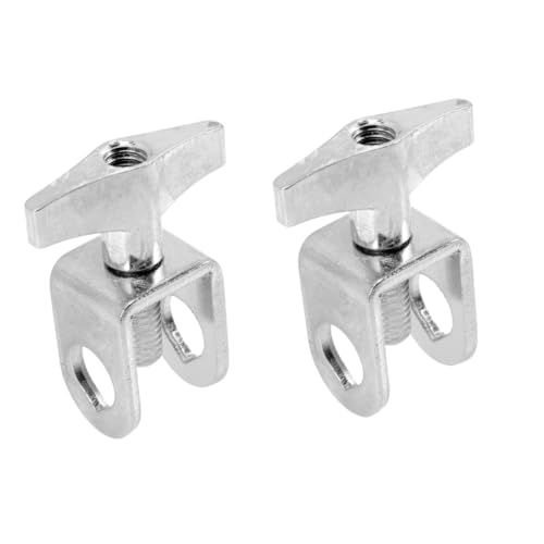 FAVOMOTO 2pcs Cowbell Instrument Accessory Drum Music Part Cowbell Mounting Clamp for Drums Sturdy and Easy to Install