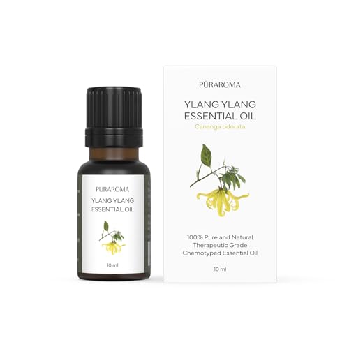 Image of Ylang Ylang Essential Oil 10ml | Pure & Therapeutic Grade | Promotes Hair Growth & Balances Sebum | Lifts Mood & Induces Sleep | Relieves Pain & Muscle Spasms | Ideal for Diffuser & DIY Blends