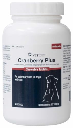 Vet One Cranberry Plus for Dogs & Cats - Urinary Tract & Bladder Support - 60 Chewable Tablets - image 2