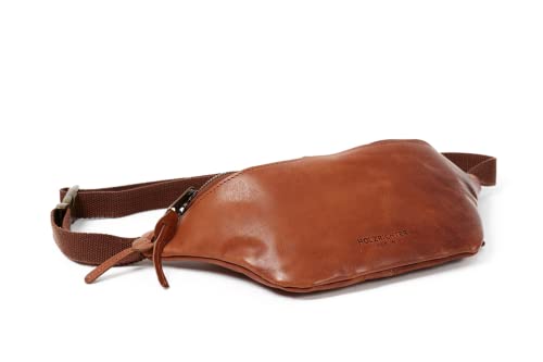 HOLZRICHTER Berlin Bauchtasche No 1-2 (L) Cognac - Hochwertige Bauchtasche handgefertigt aus Premium-Leder Cover