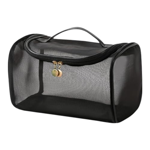 Transparent Nylon Mesh Cosmetic Bag Pouch, Travel Bag for Toiletries – Soft, Durable & Portable Makeup Organizer, Business & Everyday Use, Makeup Bag, for Women and Men, Large Capacity