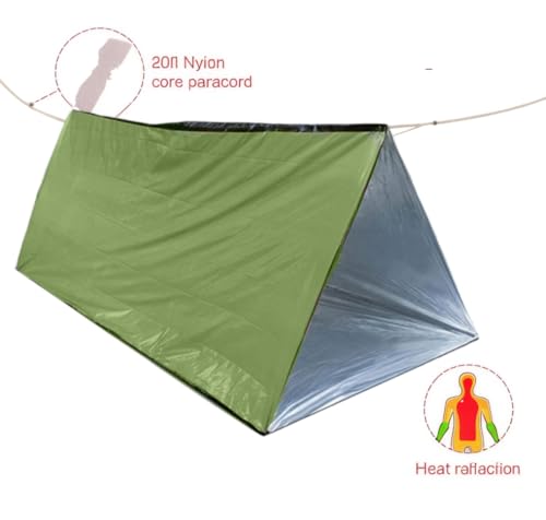 Emergency Survival Shelter Tent, 59 X 98.4inch Waterproof 2-Person Mylar Thermal Shelter for Hiking Camping - Image 4