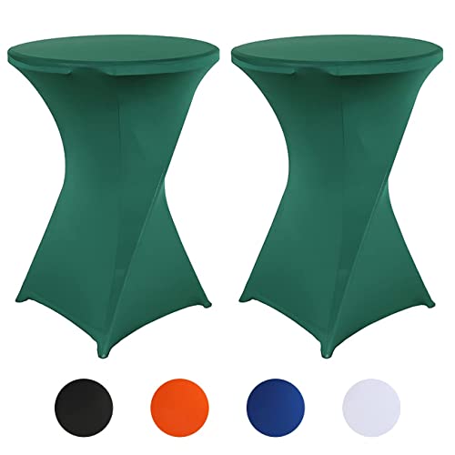 Putniu Lot de 2 Housse Mange Debout, 80x110cm Nappe en Spandex Extensible, Nappe Ronde élégante...