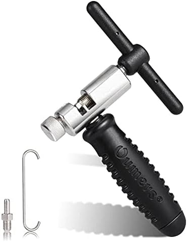 Oumers Bike Chain Breaker Tool, Universal for 7 8 9 10 11 Speed Chains Link, Remove Rusty Chains Easily. A Small Durable Bicycle Chain Splitter for Road Mountain Cycling Bike,Black