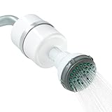 Crystal Quest Shower Filter with Shower Head - White - Advanced Multi Stage Filtration for Cleaner Water - Removes Chlorine, Heavy Metals - Promotes Healthier Skin, Softer Hair - Long-Lasting