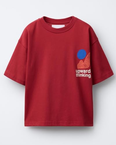 Image of Alan Jones Clothing Boys Oversized Cotton Printed T-Shirt | Round Neck, Short Sleeves, Casual Wear