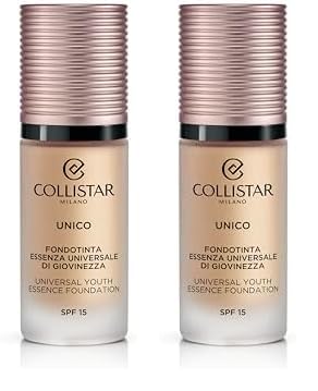 Collistar Unico Foundation SPF 15, N.1n Ivory, base con efecto antienvejecimiento global, textura líquida y cobertura modulable, para todo tipo de piel, también adecuada para pieles sensibles, 30 ml