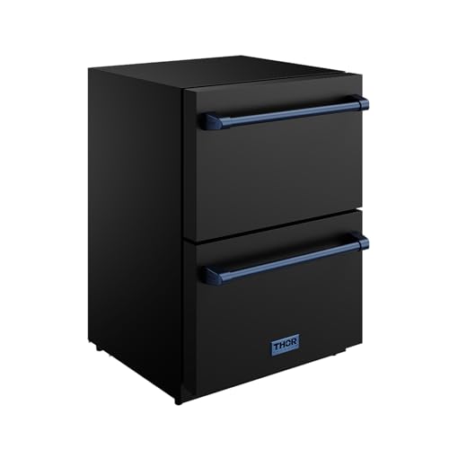 Image of 24 Inch Undercounter Built-In /Freestanding Drawer Freezer - Black /Blue | Gordon Ramsay Series