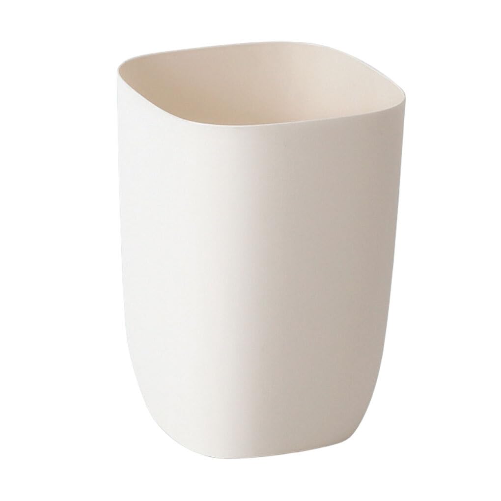 Siduytin Poubelle 10L Lavable Et Étanché - Petit Bureau, Chambre, Salon - Modèle Abricot Robuste Et Compact
