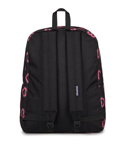Image of JanSport SuperBreak One Backpacks - Durable, Lightweight Bag with 1 Main Compartment, Front Utility Pocket with Built-in Organizer - Premium Backpack - Happy Hearts Black
