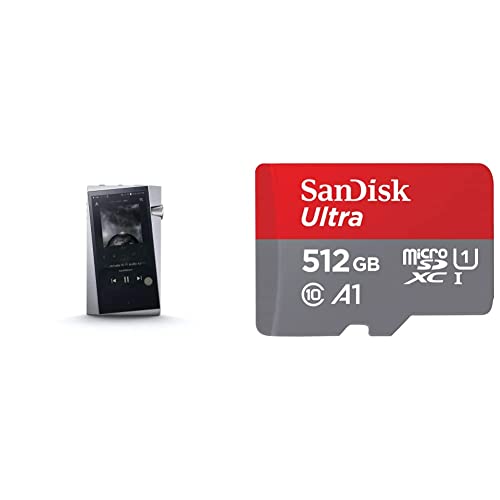 Astell & Kern A&Norma SR25 High Resolution Audio Player Moon Silver & SanDisk Ultra microSDXC UHS-I Speicherkarte 512 GB…