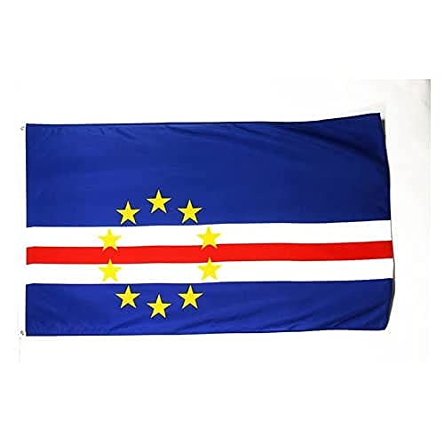 Image of AZ FLAG - Cape Verde Flag - 3x5 Ft - Light Polyester Cape Verdean Banner with Two Brass Eyelets - Fade Resistant - Vivid Colors - 3' x 5' Feet - 150x90 Cm