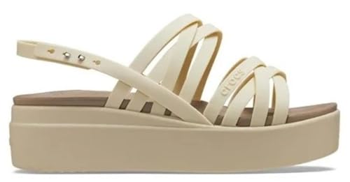 crocs womens Brooklyn Strappy Low Wedge Sandal
