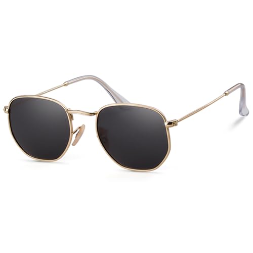Lunettes de soleil vintage polarisées petite monture ronde pour homme femme