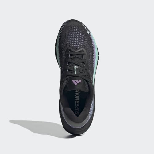 Image of adidas, Supernova GTX Running Shoe - Women's, Core Black /Iron Metallic /Semi Flash Aqua, 11.0
