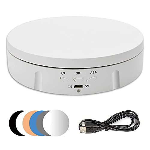CDIYTOOL Electric Rotating Turntable for Photography, 360 Degree Motorized Rotating Stand Display...