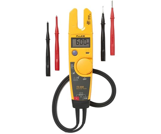 Fluke T5-600 - Audible, OpenJaw, 600 V, 100 Amp, AC/DC comprobador de tensión y continuidad, polvo y resistente al agua