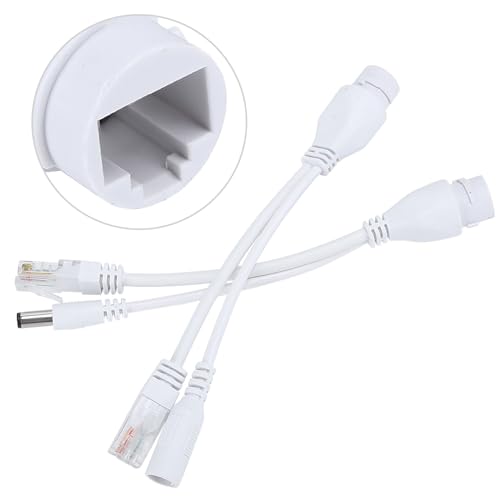 12V POE Splitter IEEE 802.3af Adaptador DC 12V Injector para cámaras IP y puntos de acceso sin PoE (Blanco) miniatura 3