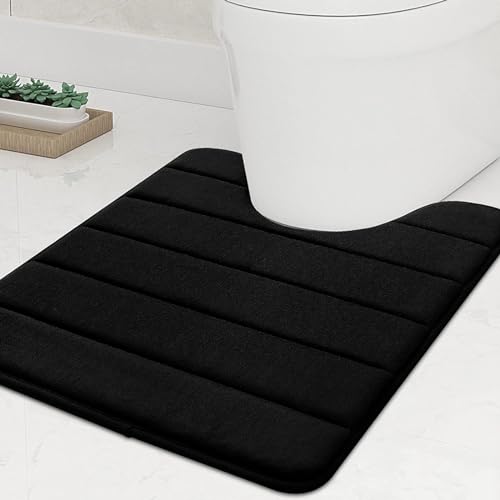 ZALHIN Tapis de Bain en Mousse à Mémoire de Forme, Autoportant Antidérapant, Support Anti-Dérapant - Doux - Absorbant l'Eau - WC et Salle de Bain, 50 x 60...
