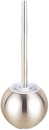 Toilet Brush - Ball Shape Holder Design Anti-Splash and Stainless Steel Base