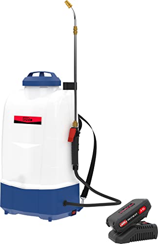 Güde Akku Rückensprühgerät SG 18-201-23 R (18 V, 15 l Tank, Teleskop Spritzlanze 600-1000 mm aus Aluminium, Tragegurt, einstellbare Messingdüse für Punktstrahl/Sprühnebel, inkl. Akku & Ladegerät)