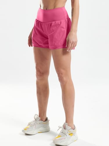 Image of CADMUS 2 in 1 Women's Spandex Athletic Shorts Gym Yoga Shorts Pockets