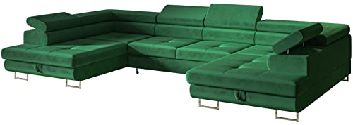 Ecksofa U-Form | mit Schlaffunktion | mit Bettkasten | Ausziehbares...
