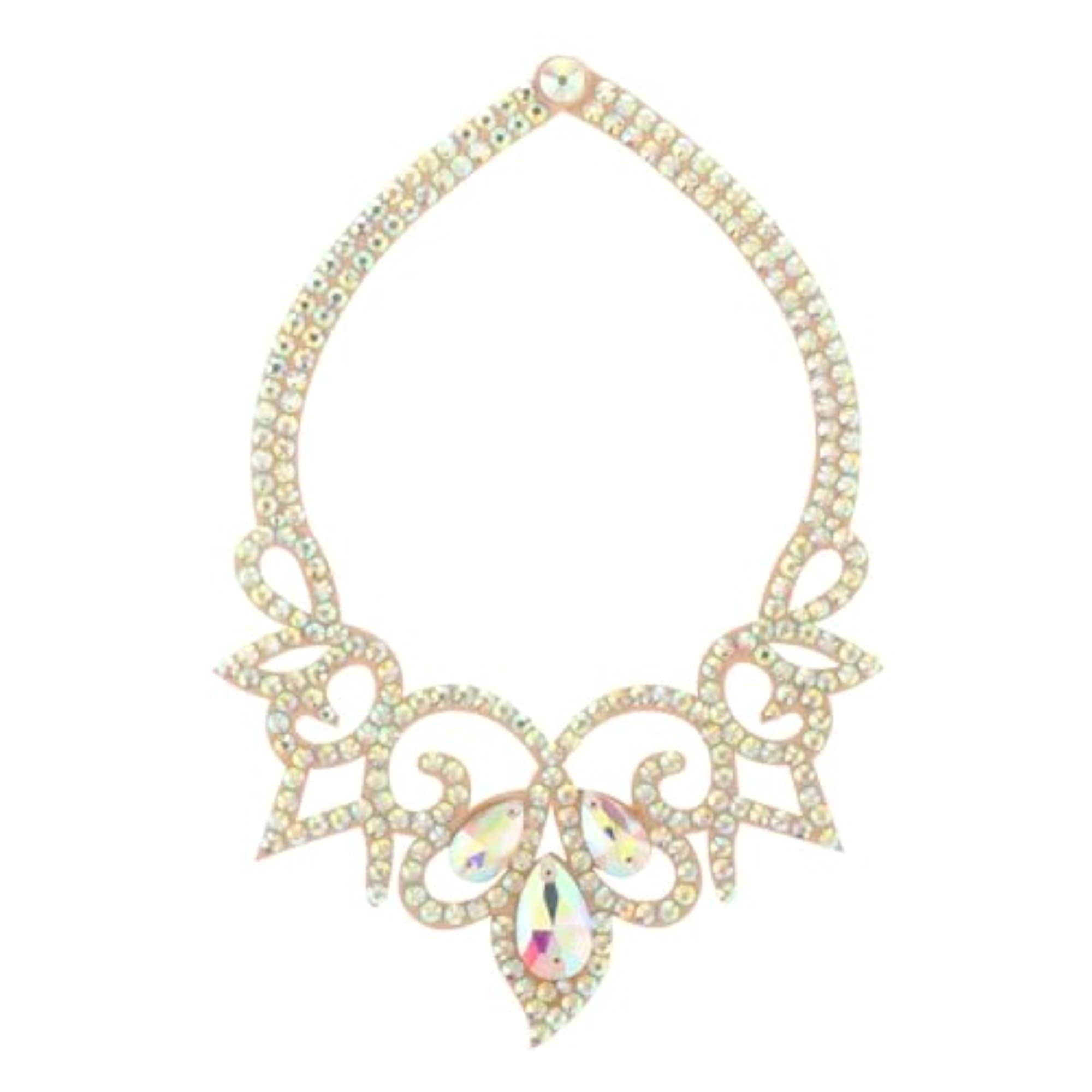 Belly Dance Rhinestone Necklace, Bling Dance Accessories