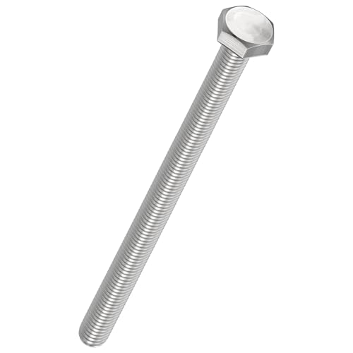 Kozelo 2 Pcs Hex Head Screws Bolts - [M10-1.5x160] 304 Stainless Steel Grade A2-70 Fully Threaded Hex Tap Metric Hexagon Head Machine Bolts Right Hand External Hex Drive, Silver