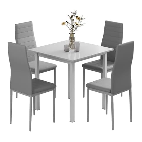 JEFFORDOUTLET Modern Dining Table and Chairs Set Cover