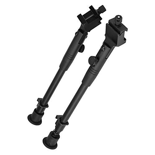 Bipode para Caza, Bípode Telescópico Ajustable de 9-12 Pulgadas, Aleación Aluminio Duradera Tácticas Ajustables Bípode de Rifle Monopié para Tiro de Caza, pies de Goma - imagen 6