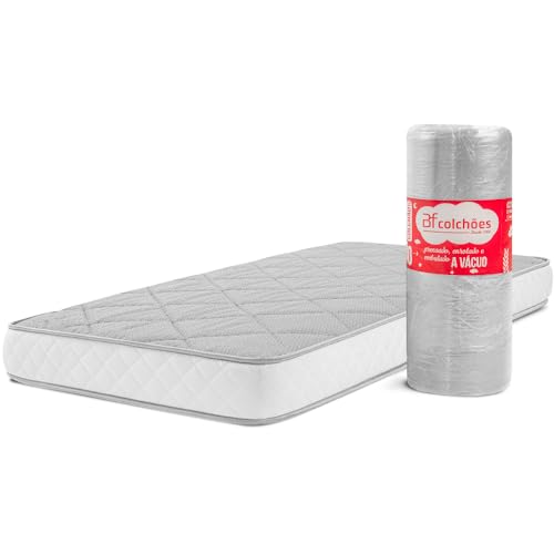 Colchão Solteiro Espuma D28 a Vácuo Certificada BF Colchões 88 x 188 x 17cm