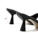 RYNKOMA Women's Leather One Band Square Open Toe Stiletto Slide Sandals Fashion Slip-On Sexy Kitten Heel Mule Sandals Wedding Party Evening Prom Dance Backless Dress Slipper Pump Shoes (Black,9)