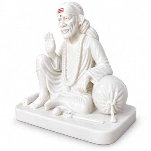Image of Marble Sai Baba Dwarkamai Blessings Hand for Home and Pooja Room