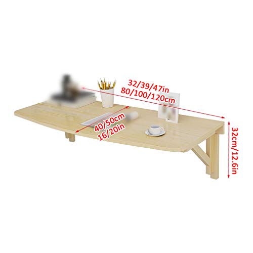 Table murale en bois LUNEZY pliant : finis les petits espaces encombrés ! - 4