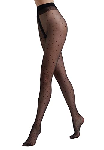 Conte elegant DOTS 20 DEN Collants pour Femmes Motif à Pois - Effet Fantaisie - Collants à Petits Pois pour Femmes - Fins, Souples et Élastiques - Collants Femmes...