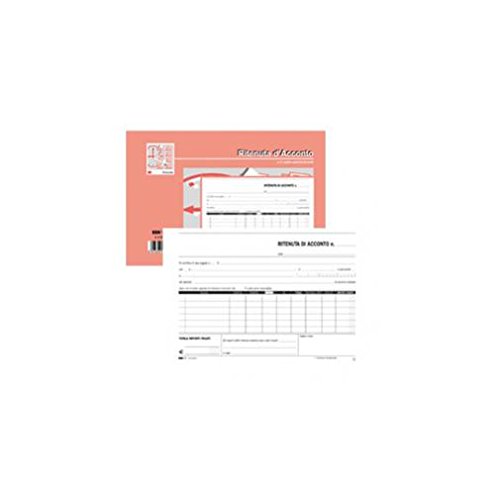 Blocco certificato ritenute d'acconto mensili 50/50 fg. Autor. 15x23 e5120a Confezione da 10 pezzi