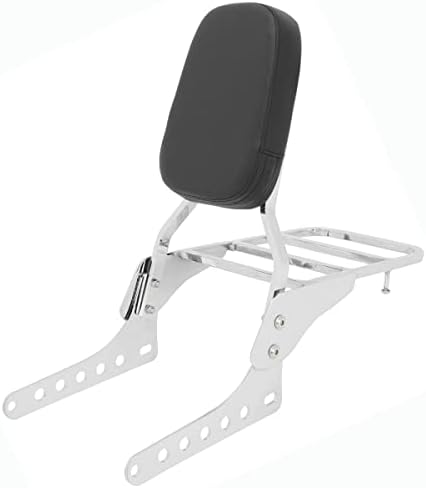 Motaux Passenger Backrest Sissy Bar with Luggage Rack for Harley Softail Slim FLSL Deluxe FLDE Heritage Classic FLHC LHCS 2018-2022, Chrome