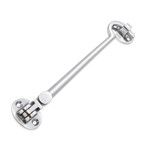 Image of Infinity Decor Classic Hook & Eye Silent Door Catch 6" 150mm Satin Chrome