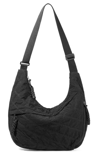 Image of Nylon Crescent Crossbody Bag for Women Shoulder Tote Handbag Casual Sling Bag Dumpling Purse Bag for Outdoor Travel